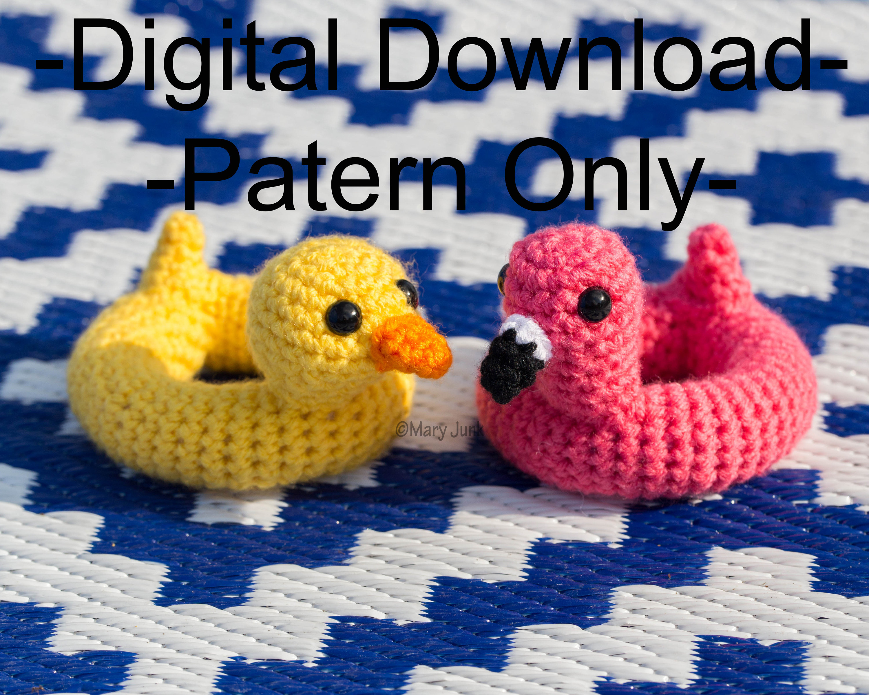38 Flamingo Crochet Patterns to Add Tropical Charm to Your Handmade Collection 17 Crochet flamingo/duck pool floaty duo
