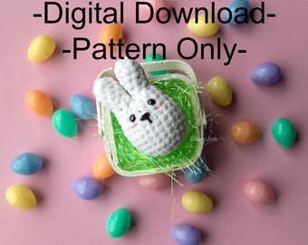 Crochet Easter egg bunny no sew pattern - PDF DIGITAL DOWNLOAD -