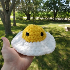 READY TO SHIP | Crochet fried egg | Handmade sunny side up egg