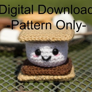 Happy crochet campers' smore pattern - PDF DIGITAL DOWNLOAD -