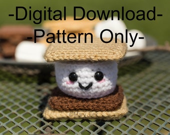 Padrão de smore para campistas de crochê feliz - DOWNLOAD DIGITAL EM PDF -