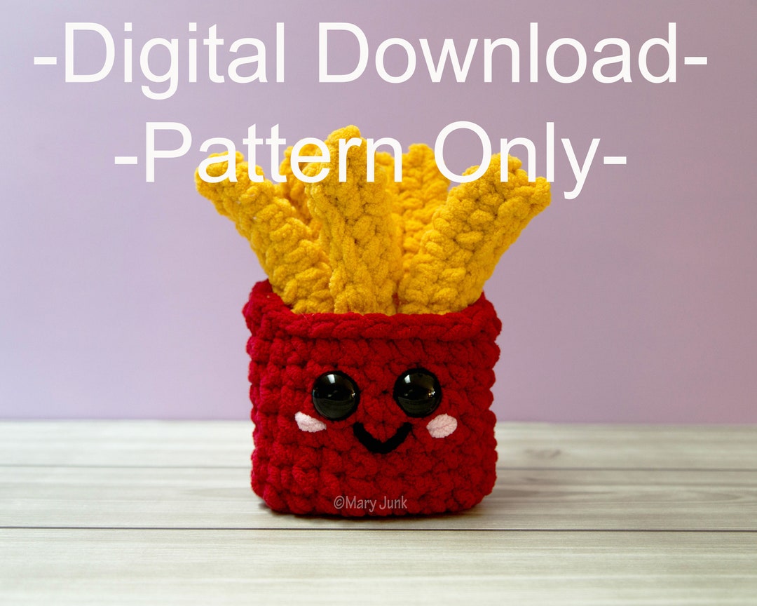 Crochet French Fries Pattern PDF DIGITAL DOWNLOAD Etsy
