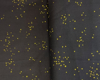 Cotton and Steel Basics- Freckle in Midnight Dream Metallic Fabric | Sold by 1/2 Yard | 30% OFF EVERYTHING- 1 Yard Minimum