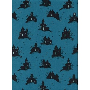 Lil' Monsters- Trick or Treat Teal Unbleached Cotton Fabric | Cotton & Steel | Half Yard | Shop Closing Sale 20% OFF EVERYTHING