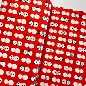 Noel- Snow Babies in Red Fabric | Sold by 1/2 Yard | 30% OFF EVERYTHING- 1 Yard Minimum