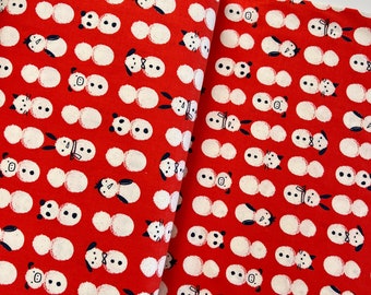 Noel- Snow Babies in Red Fabric | Half Yard | Shop Closing- 30% OFF EVERYTHING- 1 Yard Minimum