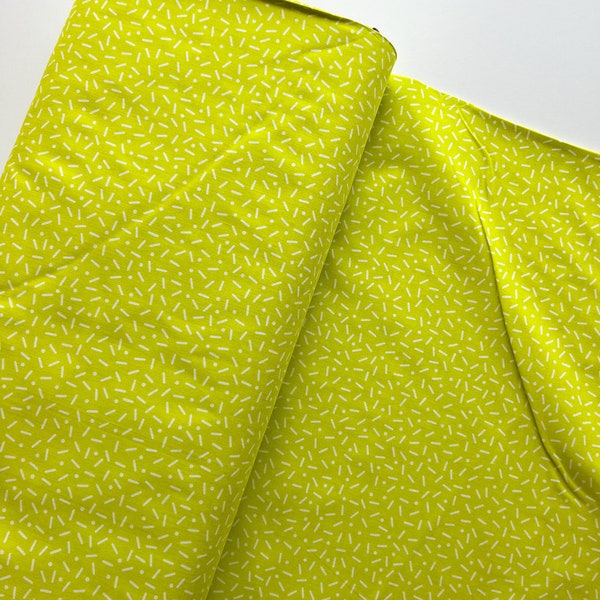 Cotton and Steel- Snap to Grid | Little Pill Dot Citron Fabric | Sold by 1/2 Yard | 30% OFF EVERYTHING- 1 Yard Minimum