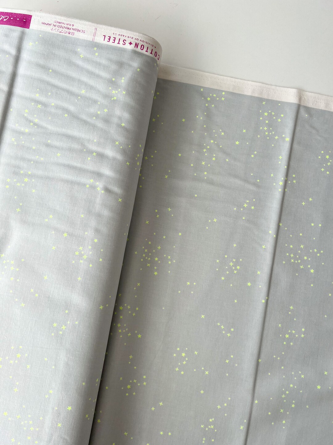 Cotton and Steel Basics Freckles in Shine on Neon Fabric Etsy
