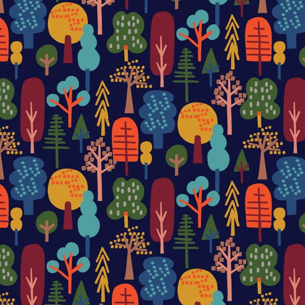 Dashwood Studio Hello Velo 1912- Tree Fabric - UK Imported | Sold by 1/2 yard | Shop Closing- 20% OFF EVERYTHING