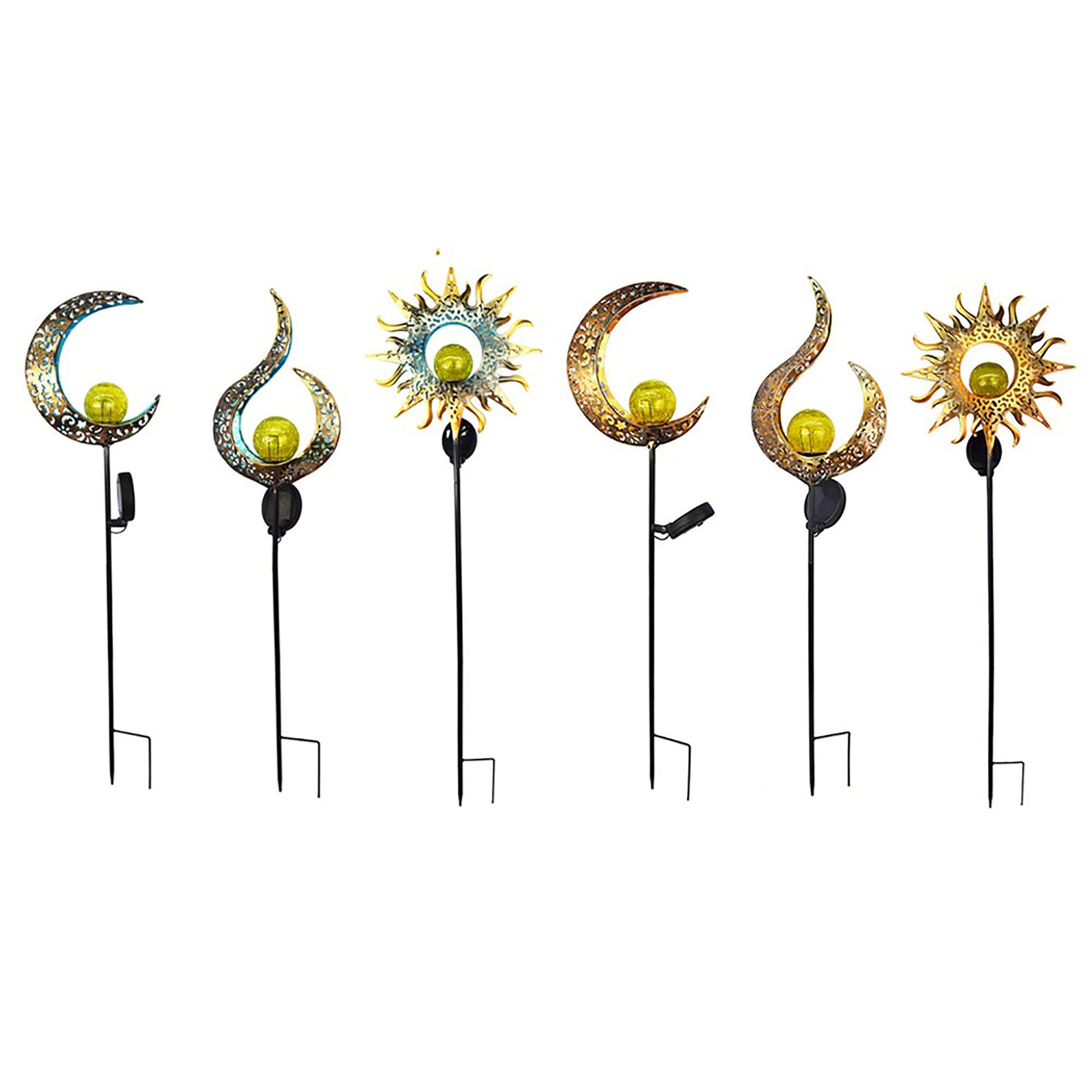 Outdoor Solar Mond Sonne Sterne Terrassenlichter SolarFee | Etsy