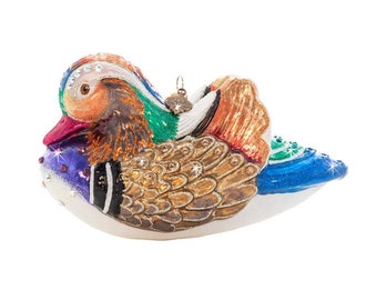 Jay Strongwater Mandarin Duck Ornament New Boxed