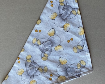 Elephant Dog Bandana – Slide-On Collar Style - Small | Handmade Pet Accessory | Gift for Dog Lovers