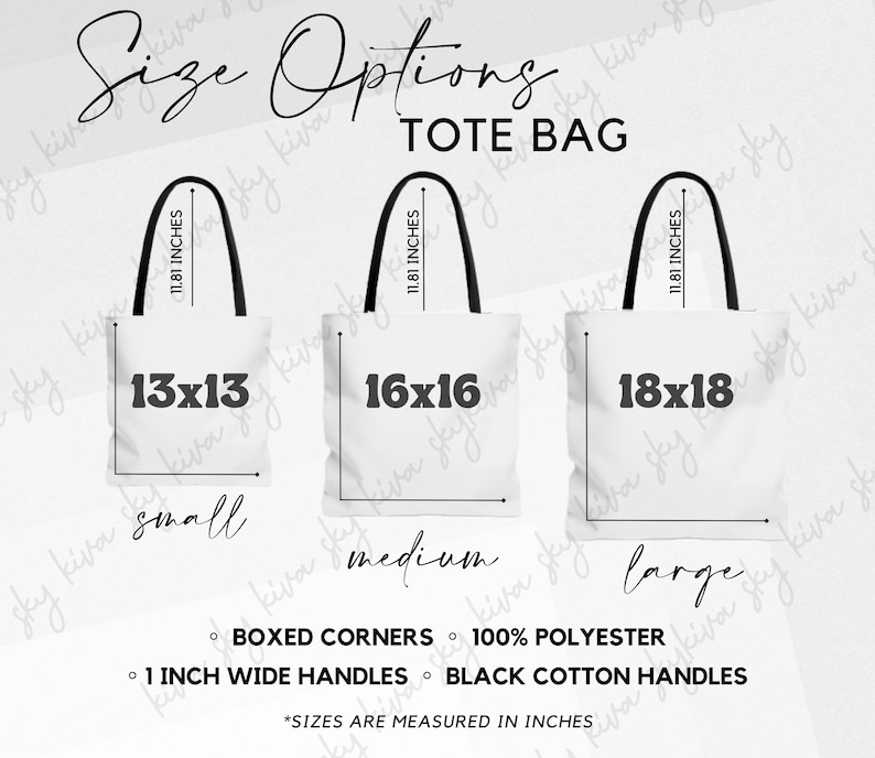 AOP Tote Size Chart AOP Tote Bag Mockup Size Chart Canvas - Etsy Singapore