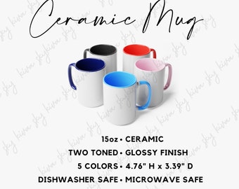 two tone coffee color chart, coffee cup mock up, two tone mug mock up, mug color chart, coffee mug size chart, mug color chart