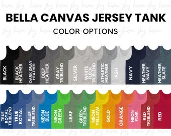 Carta de colores Bella Canvas 3480, maqueta de color de camiseta sin mangas Bella Canvas, maqueta de carta de colores, maqueta de camiseta sin mangas Bella Canvas, carta de colores BC 3480