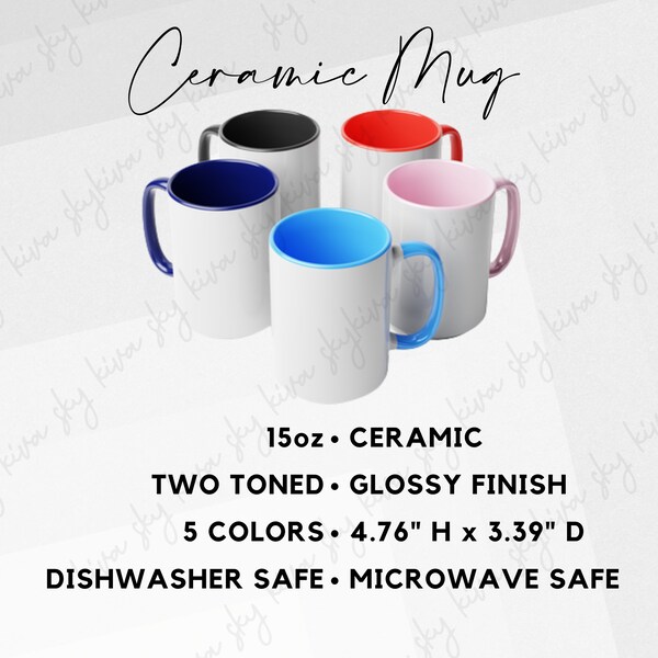 two tone coffee color chart, coffee cup mock up, two tone mug mock up, mug color chart, coffee mug size chart, mug color chart