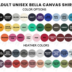 bella canvas mockup, 3001 color chart, Bella Canvas 3001, color options, color chart mock up, bc color mockup, Bella Canvas heather chart