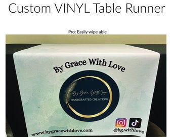 Outdoor Table Decor, Wipeable Vinyl, Perfect for Outdoor Show, Full Color Printing, Pop Up Shop, Table Runner, Baker Sign, Dog Bakery Sign
