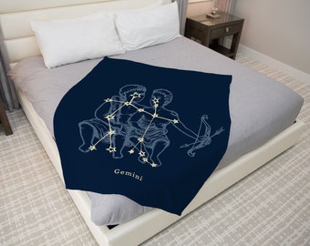 Zodiac Sign , Gemini Blanket , Zodiac Sign Blanket , gemini gifts , Astrology Blanket, gemini