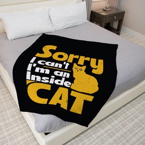 Couverture pour amoureux des chats - Couverture imprimée chats - Jeté chat - Couverture chat - Thème chat, cadeau idéal pour les amoureux des chats