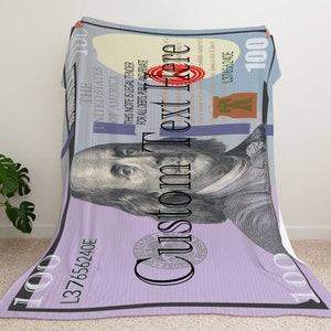 Money Blanket, Soft Blanket, cool art blanket, Perfect Gift, Motivation Blanket