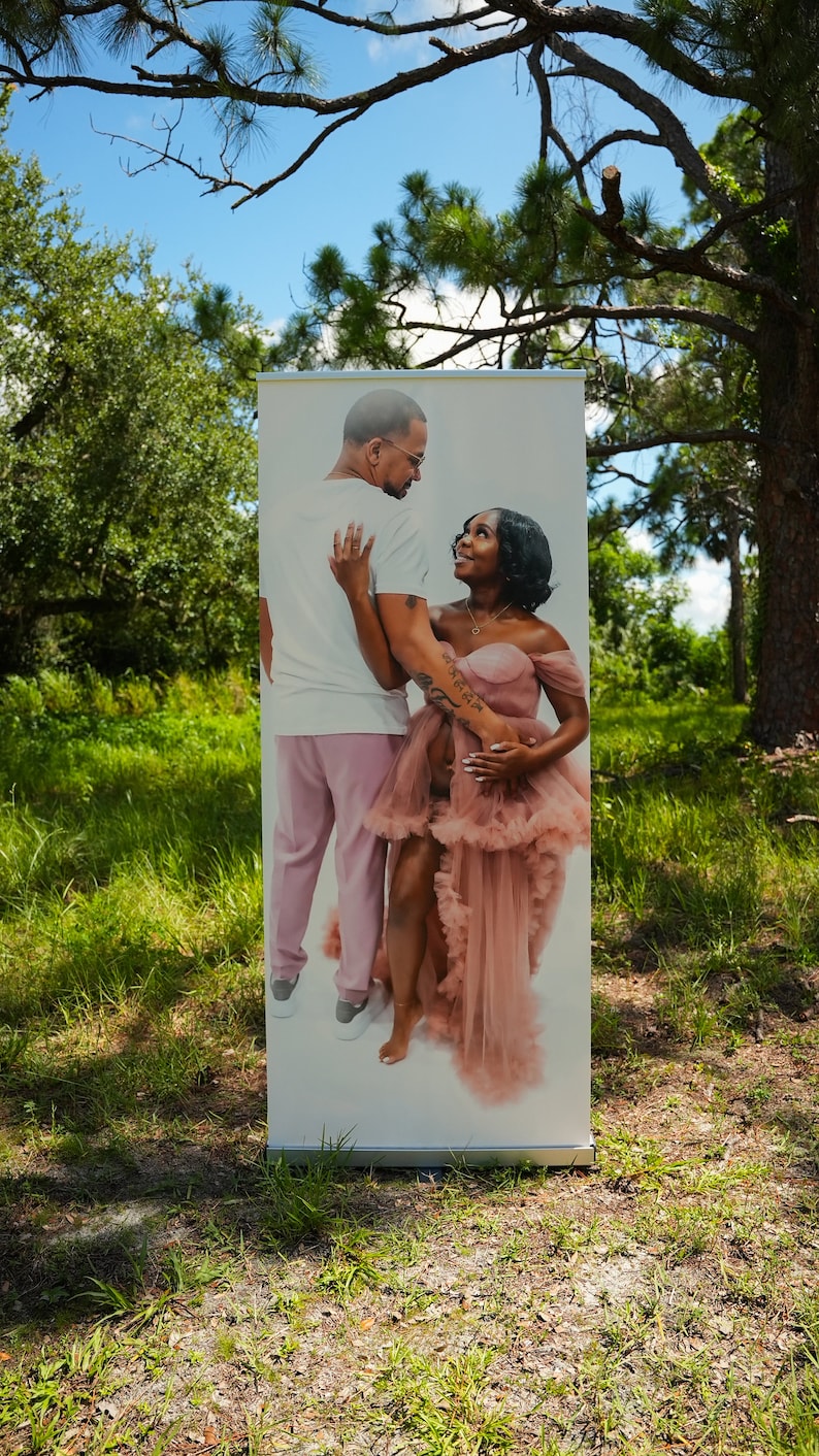 Custom Wedding Retractable Banner Stand INCLUDED with Full Color Print, Wedding Banner Sign, Personalized Event Display, Wedding Decorations image 8