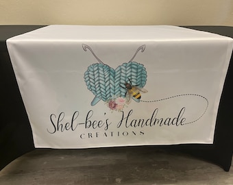 Custom Table Runner|  Full Color Printing with YOUR Logo and Text| Fast Shipping | Made in FL, USA | Promotional Advertising | Table Cloth}|