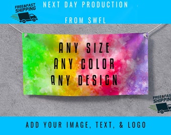 Custom Vinyl Banner - Personalized, Advertising, Event Banner - Print Image, Logo, Text Anything!
