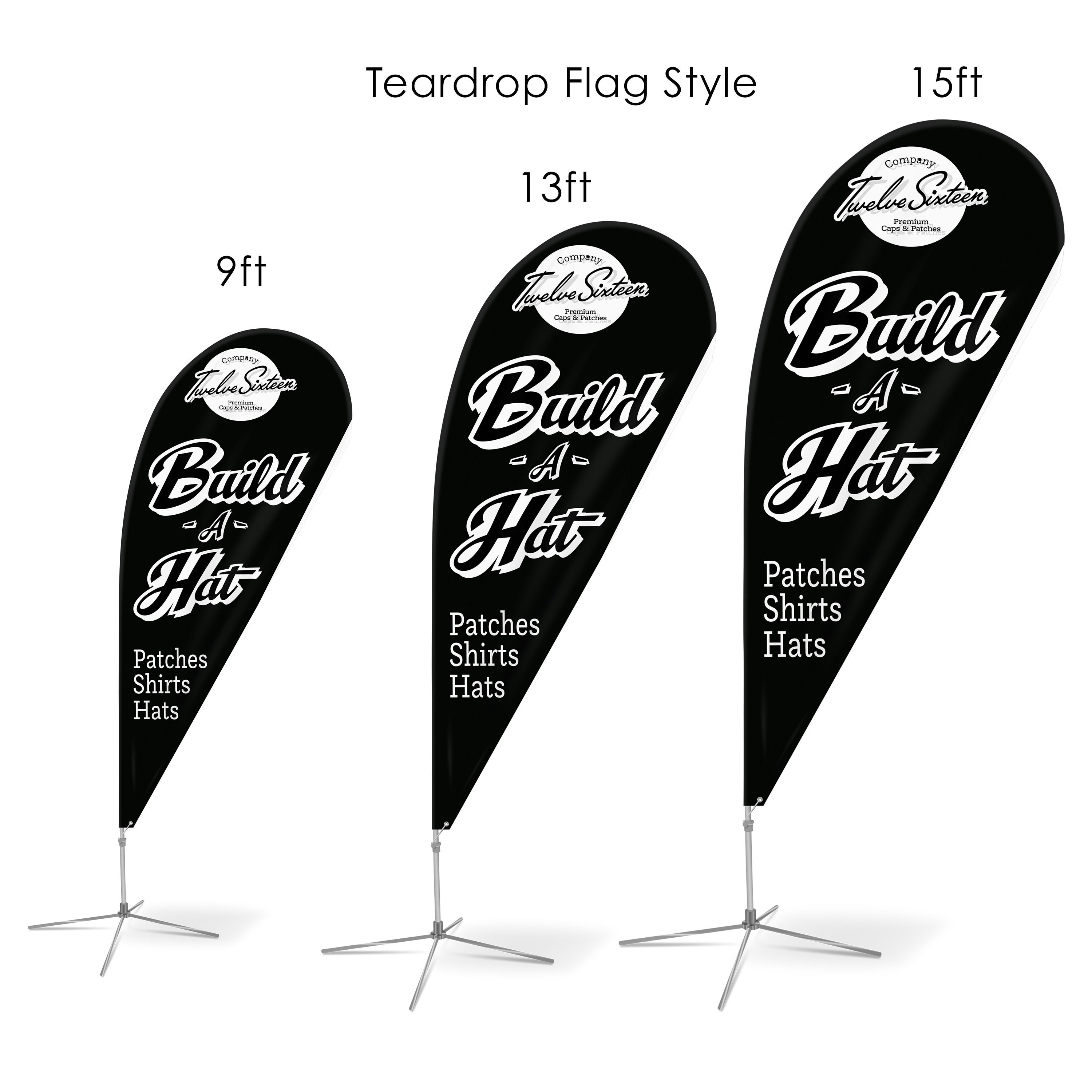 Custom Printed Feather Flag | 3 Styles Logo on Flag | Street Sign ...