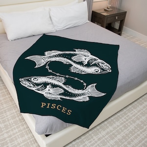Zodiac Sign , Pisces Blanket , Zodiac Sign Blanket , Pisces gifts , Astrology Blanket, Pisces Zodiac Sign