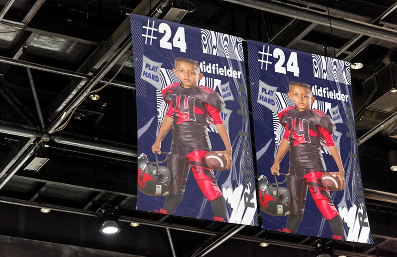 Custom School Sports Team Banner High School Sports Football Etsy