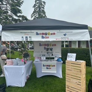 Combo of 3: 10x10ft Tent Banner and Table Runner, 3 Personalized Banners, Custom Tent banner for Craft Show Your logo, slogan, and more