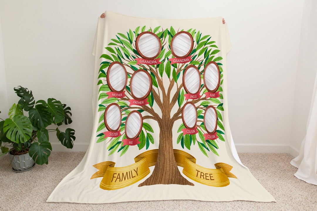 Personalized Family Tree Blanket, Family Tree, Blanket, Gift for Grandmother , Anniversary, Gift