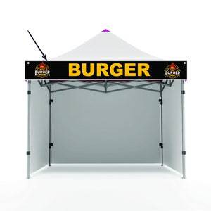 Custom Trade Show Tent Banner with Your Logo, Personalized Canopy Banner for Craft Show or Event