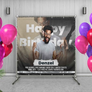 Fondo de cumpleaños con foto personalizada, fondo de fiesta de cumpleaños brillante, fiesta de cumpleaños con repetición de pasos, fondo de graduación, fondo personalizado para quinceañeras