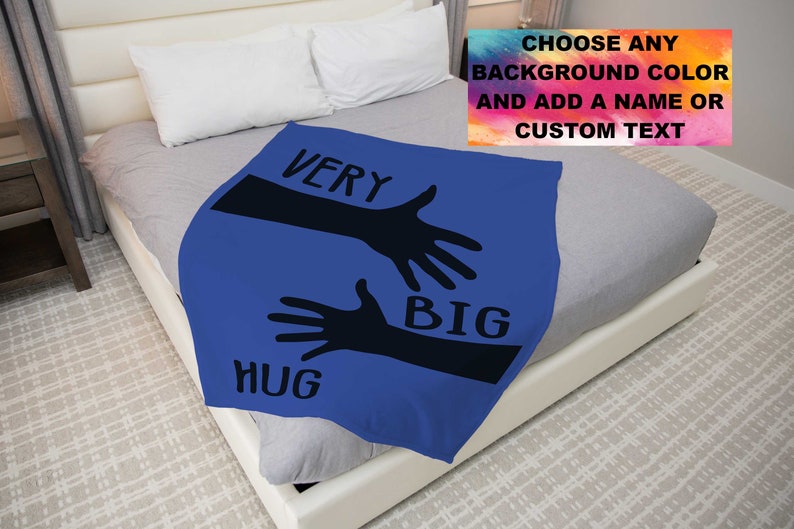 Very Big Hug Throw Blanket Send Hugs Best Friend Birthday Etsy