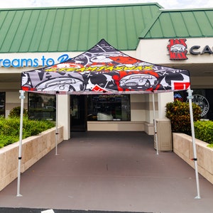 Carpa personalizada de 10 x 10 pies, carpa para eventos, carpa comercial, ferias comerciales de verano, tienda emergente, carpa de lujo, marco de carpa, carpa impresa personalizada, impresión completa