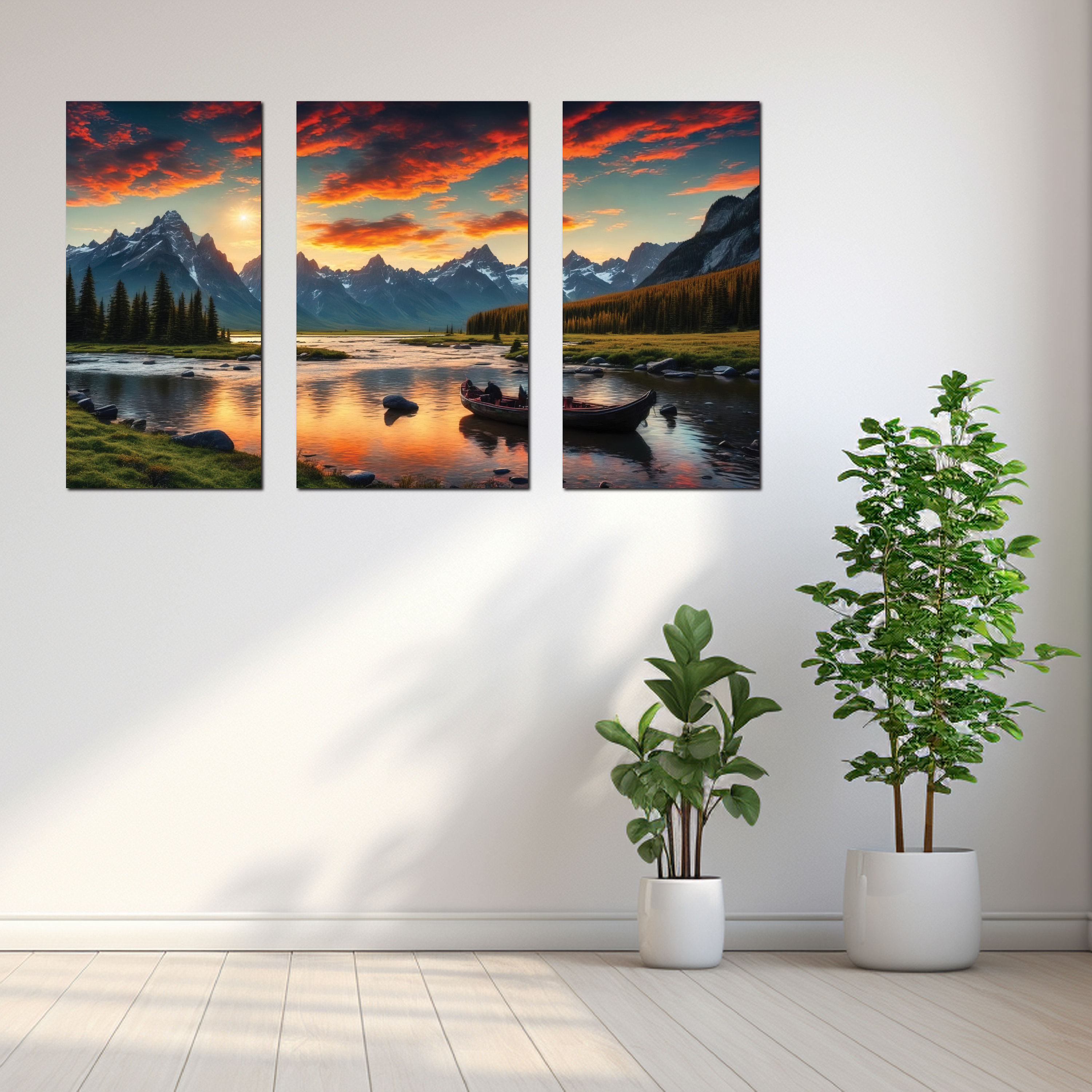 Your own Photo On 3 Custom Canvas |  3 Prints | Wooden Frames | Framed Prints | Custom Photo | 3 Split Canvases | 3 Split Panel | Home Decor