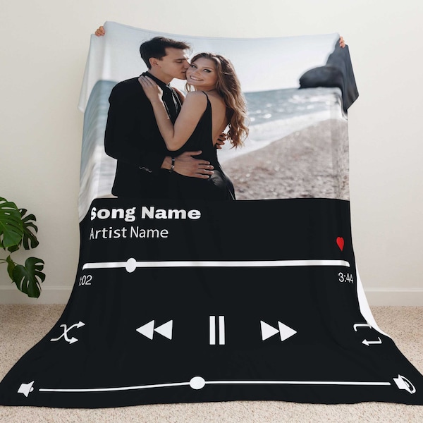 Personalized Love Song Funny Valentines Blanket - Valentines Gift Idea - Our Favorite Love Song