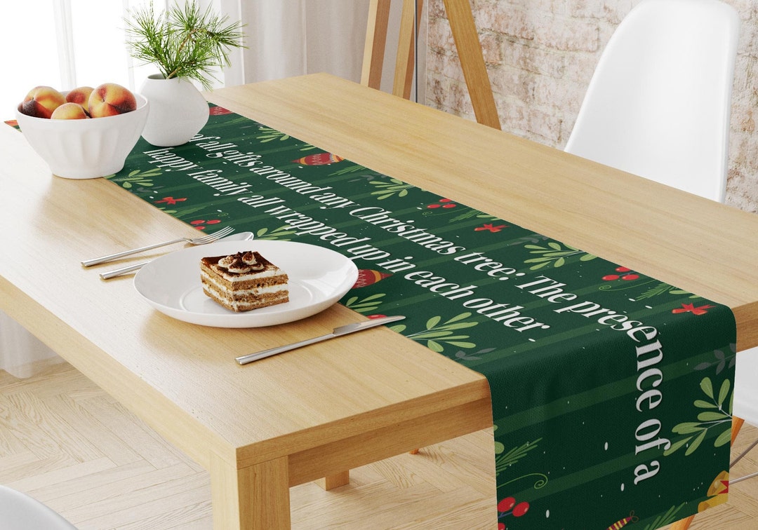 Custom Holiday Table Decorcustom Family Name Table Runner Etsy