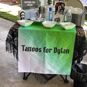 Custom Table Runner 24&#39;&#39; x 60&#39;&#39; Full Color Printing With Your Logo and Text | Fast Shipping from FL, USA