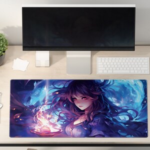 Tapis de souris de jeu - Tapis de bureau de jeu anime - Grand sous-sol - Tapis de souris de jeu extensible - Tapis de bureau esthétique - Cadeau pour les joueurs - Tapis de bureau