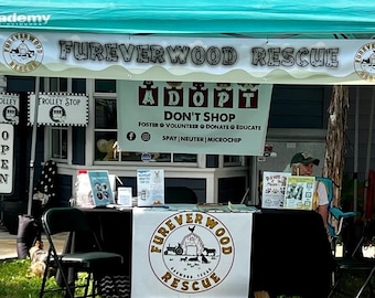 Paquete de pancartas para carpas, DOS pancartas para carpas personalizadas / pancartas para carpas personalizadas para ferias comerciales Su logotipo personalizado y pancarta con el nombre de su empresa