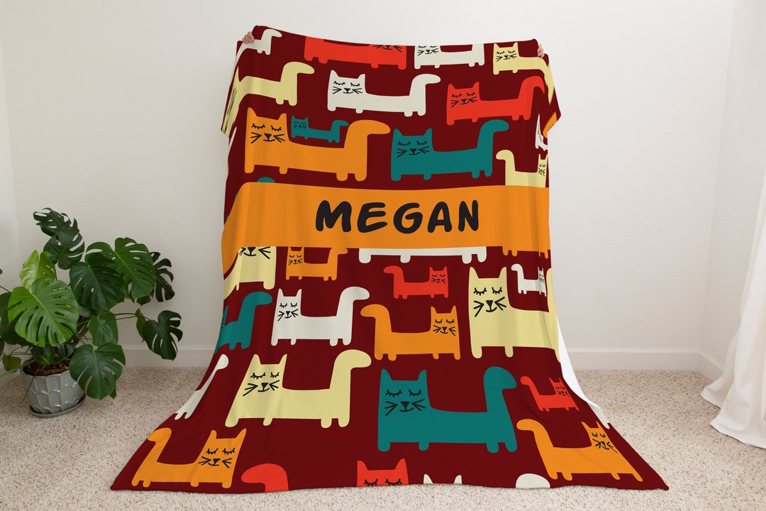 Cats Blanket Cats Print Blanket Cat Throw Blanket Cat Blanket Add Your