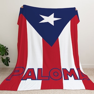 Puerto Rico Blanket - Puerto Rico Throw Blanket - Puerto Rico Fleece Blanket - Puerto Rico Adult Kid Blanket