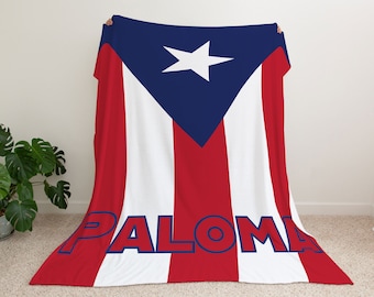 Puerto Rico Blanket - Puerto Rico Throw Blanket - Puerto Rico Fleece Blanket - Puerto Rico Adult Kid Blanket
