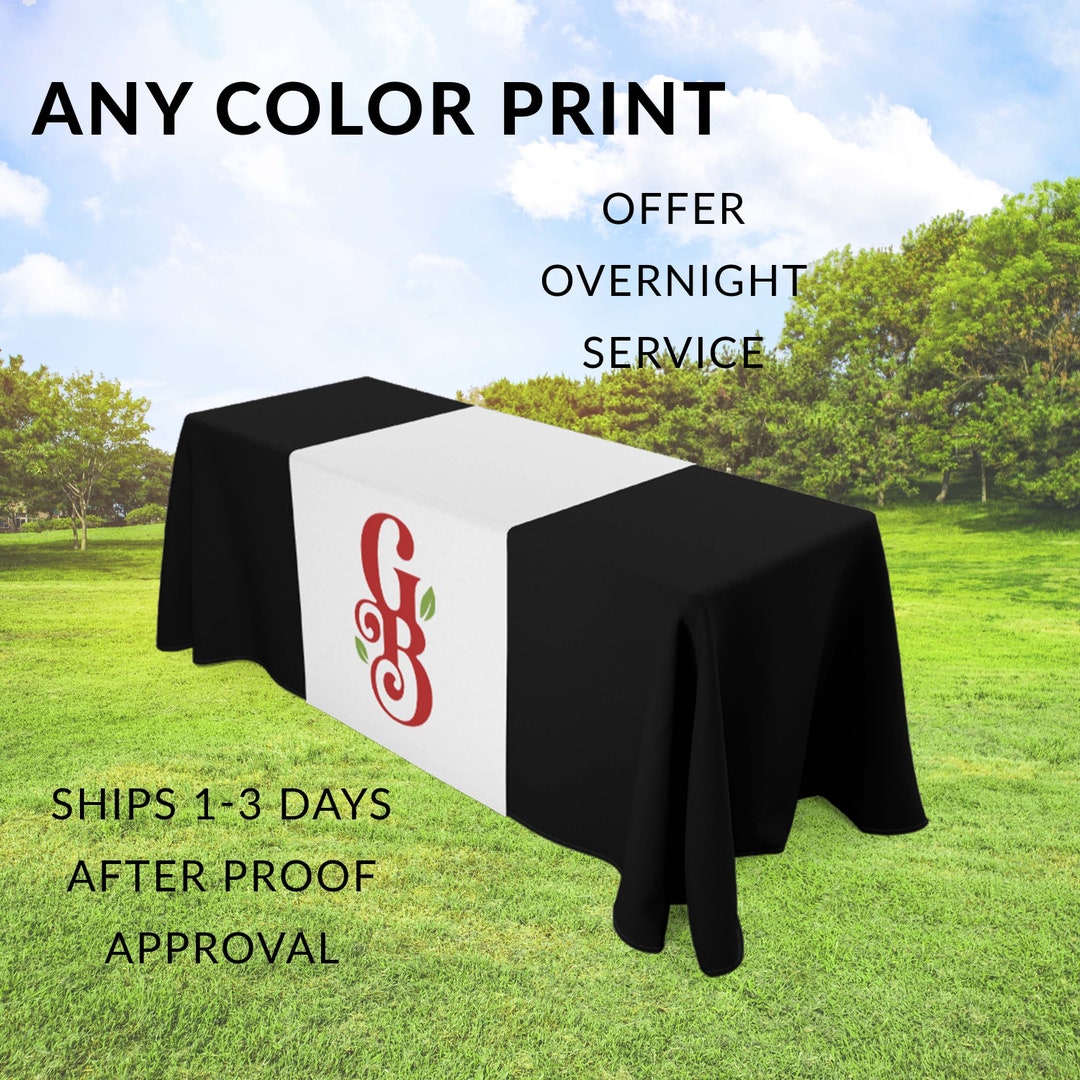 Custom Craft Fair Table Runner, Ships 13 Days After Approval, Promote