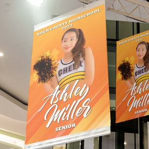 CHEERLEADING Team Banner, Personalized Team and Individual - School Sports - School CHEERLEADING Team vinyl banner- ready to hang - Cheer