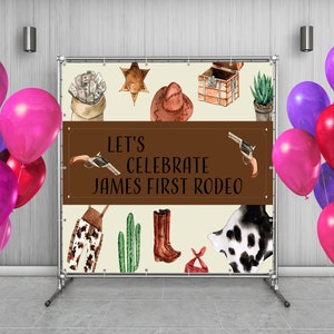 Cowboy Geburtstagsbanner, Cowboy Party Dekor, Cowgirl Geburtstag, Western Geburtstagsbanner, Geburtstagsbanner, Mein erstes Rodeo, Western Party Dekor