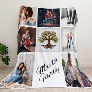 Custom Photo Blanket, Collage Photo blanket, Collage Blanket, Photo Blanket, Christmas Gift, Lover Gift, Custom Gift, Multiple sizes